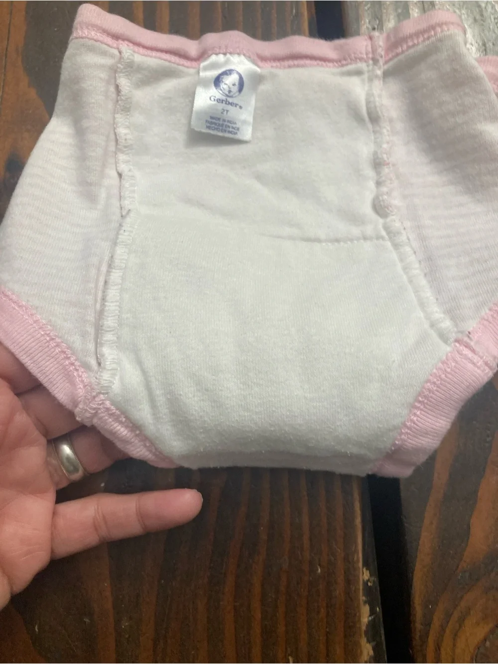 Classic Pink Stripe Cotton Training Pants for Kids, Size 2T